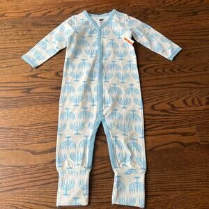 New Monica + Andy Unisex Hanukkah menorah Snap Romper - 6-9 months